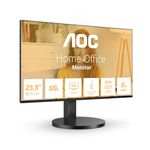 AOC 27B3CF2 - 27 Inch FHD Monitor, 100Hz, IPS, Speakers, USB-C Connectivity, Height Adjust, FlickerFree, Adaptive Sync, LowBlue (1920 x 1080, 250 cd/m2, HDMI 1.4 / USB-C 65W Power delivery)