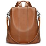 S-ZONE Women Anti-Theft Leather Backpack Purse Soft Ladies Shoulder Handbag Rucksack College School Bag