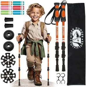 Kids Hiking Poles, Kids Walking Stick, Hiking Poles for Kids, Outdoor Gifts for Kids, Hiking Sticks for Kids, Kids Trekking Poles for Hiking, Kids Hiking Stick, Kids Hiking Gear - Orange