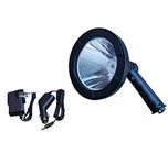 JAOSY Rechargeable Searchlight 5 inch Handheld LED Flashlight Hunting Spotlight, 5000LM 60W Super Bright LED Flood Light, 500M Light Distance (1Pcs)