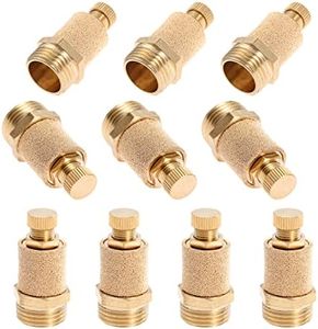 Mtsooning 10PCS 1/2Inch Pneumatic Muffler Filter, Brass Flow Control Silencer, Sintered Bronze Exhaust Silencer Fitting NPT BSL-03