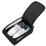 LINGSFIRE Golf Shoe Bag, Zippered Golf Shoes Storage Bag Breathable Golf Shoes Travel Bag for Men Women with Top-Handle Shoe Storage Bags for Travel, Golf Party or Gym Shoes Storage (Black)