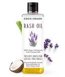 COCO CRUSH Rash Oil for Babies - Diaper & Nappy Rash Relief, Prevents Irritation | 100% Natural Virgin Coconut Oil, Lavender Oil | Baby Massage Oil (100ml)