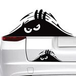 Monster Peeking Peering Decal Vinyl Sticker Funny for Car Truck Window Bumper Laptop Black