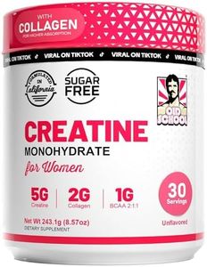5g Creatine Monohydrate Powder Optimized for Women Booty Gain +2000mg Collagen +1g BCAA 2:1:1 (No Fillers) Supports Lean Muscles & Recovery, Pump, Energy & Stamina - Micronized, Natural & Made in USA