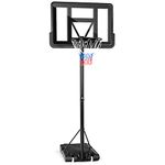 Maxmass Height Adjustable Basketball Hoop, Portable Basketball Stand with Wheels & Stable Base, Basketball Hoop System for Kids Adults (135-305cm)