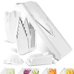 Börner Vegetable Slicer V3 (Professional Set) • Multifunctional & Adjustable Vegetable V-Slicer • for Slices, Julienne, Dices • Stainless Steel V-Blade • Kitchen Slicer Set • Color: White