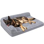 Gomyway Dog Bed, Large Dog Bed for Dogs Up To 45kg, Orthopedic Eggs Foam Dog Bed with Removable Washable Cover Waterproof Lining and Nonskid Bottom