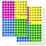 Zacool 3500 Pcs Garage Sale Stickers Flea Market Pricing Stickers Yard Sale Price Stickers Round Bright Colors Label Stickers with Price in Bright Colors,3/4” in Diameter