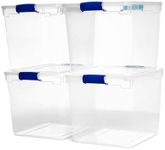 HOMZ 4 Pack Large Clear Plastic Sto