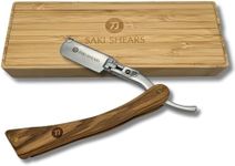 Straight Edge Shaving Razor with Disposable Blades For Classic Men's Shaving (Light Brown)