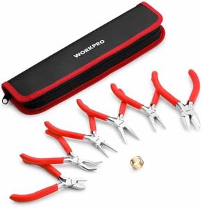 WORKPRO Jewelry Pliers Set, 7-Piece Jewelry Making Tools Kit with Pouch