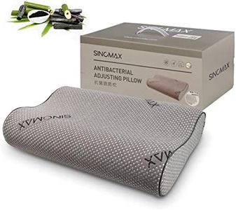 Sinomax Graphene Memory Foam Pillows, Antibacterial Breathable Neck and Cervical Pillows with Washable Hypoallergenic Cover, Adjustable Bamboo Pillow for Back, Stomach and Side Sleepers