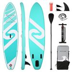 Inflatable Paddle Board Paddleboard Inflatable Stand Up Paddle Board SUP Board with Premium Full Accessories 120"x30"x6" for Youth & Adults Have Fun in Oceans, River and Lakes