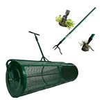 Landzie Spreader & Weeder Lawn & Garden Care Set - 60" Compost & Peat Moss Spreader w/ 44" Long Steel Stand Up Manual Weeder - Easily Weed Grass & Apply Compost, Peat Moss, Topsoil, Sand, Topdressing