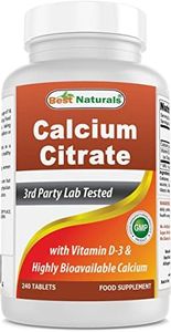 Best Naturals Calcium Citrate with Vitamin D3 240 Tablets