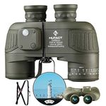 HUTACT 10x50 Binoculars, for Adults Compact Bird Watching, Built-in Compass and Range Finder, Large Field of Vision, BAK4 Prism FMC Lens Suitable for Hunting, Cross-Country and Travel