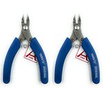 Aone Yamato Stainless Steel Mini Diagonal Nipper Cutter Plier 4" 2pcs Multipurpose Plastic Coated for Wire/Plastic Cutting, Jewellery Making & Repair, Electronic, Watchmaking, Hobby Crafts DIY