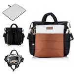 Itzy Ritzy Dream Convertible Diaper Bag Tote Backpack - Baby Diaper Bag - 14 Pockets Including 2 Insulated Pockets, Changing Pad, Laptop Pocket, 2 Backpack Straps & Removable Strap (Coffee & Cream)