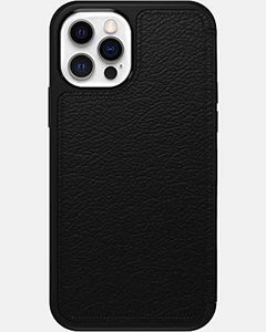 OtterBox Strada Folio Phone Case for Apple iPhone 12/12 Pro, Black
