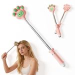ZIBUYU® 1 Pack Back Scratcher Stick Extendable Dual Silicone Massage Points Extendable Metal Handle Portable Itching Hand Stick Relief Tool for Scalp Neck Back Travel