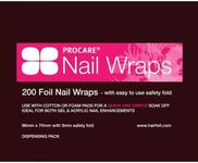 Procare nail foil wraps - gel polish and acrylic nail removal - 200 Foils