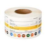 L LIKED 2x3 Inches Dissolvable Food Labels, 500 Pcs Dissolved Freezer Labels for Storage Containers, Canning, Jam Jar, Mason Jars