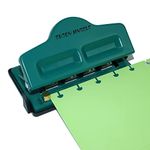 Enjoy Myself Mushroom Discbound Hole Punch for All Paper Sizes, Happy Planner Paper Puncher for Disc Bound Planner (Black Green)