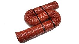 Autobahn88 Automotive SCAT Flex Duct (Silicone-Impregnated Fiberglass, Steel Wire Reinforced), Inner Diameter 51mm (2"), Length 3 Meter (10 Feet)