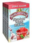 Margaritaville Margarita Singles to Go - Strawberry Daiquiri Flavored Non-Alcoholic Powder Sticks Drink Mix, 6 Count (Pack of 3)