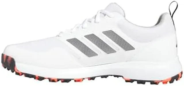 adidas Men's Tech Response Spikeless 3.0 Golf Shoes, Footwear White/Core Black/Grey Two, 10