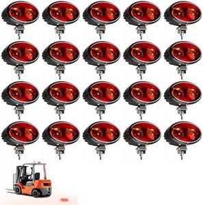 Fuguang [20 Pack] Forklift Lights Red Spot Forklift Safety Light Warehouse Safe Warning Lights 10V-100V (Red Spot 20 Pack)