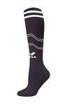 Nivia Rabona Football Super Stockings for Men & Women, Knee Length Stockings, Football Socks, Soccer Socks, Sports Socks, Polyester Blend (Black) Size - M