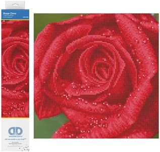 DIAMOND DOTZ Rose Dew Flower Diamond Painting Kits for Adults - Diamond Art Kits a Relaxing Creative Craft Kit with Dotz Gems 12"x12"
