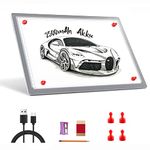 iVAOOZE Tracing Light Box Pad for Artists Drawing Diamond Painting Sketching Animation,5 Levels Brightness Artcraft Light Table, Cordless Battery Powered Light Drawing Board (A4 Rechargeable(grey))