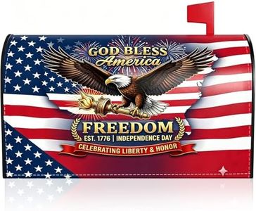 250th Independence Day Mailbox Cover Magnetic, 4th of July Patriotic Eagle Yard Decor, God Bless America 1776-2026 American Flag Mailbox Wrap, Outside Garden Decoration, Standard Size 21x18 Inches