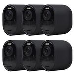 6 Pack Silicone Skins for Arlo Pro 3/ Arlo Pro 4, Protective Case Cover for Arlo Ultra & Arlo Pro 3/Pro 4 Camera, Pro 4 Skin Cover Black Outdoor (NOT Compatible with Arlo Essential Spotlight)