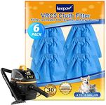 KEEPOW Shop Vac Filter Bags Compatible with Vacmaster 4 to 16 Gallon Wet Dry Vacuums VBV1210 VJC507P, Cloth Filter Bags 6 Pack, Part #VRC5