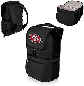 PICNIC TIME Black San Francisco 49ers Zuma Cooler Backpack