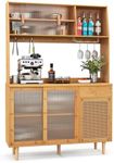 Giantex Bamboo Buffet Cabinet w/Hut