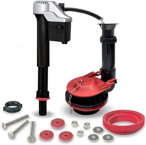 Korky 5010MP Large 3-inch Complete Repair Kit Fixes: Running, Noisy, No/Slow Refill, and No/Weak Flush Toilets, Easy to Install, Black, Red, and Silver
