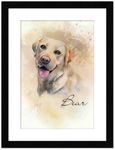 Custom Pet Portrait Wall Art - Create Your Own Watercolor Painting from Your Photo - Personalized Dog, Cat, Pet Wall Decor - Keepsake for Pet Enthusiasts, Upload Image of Your Favorite Pet, USA Made