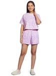 Li'l Tomatoes Lil Tomatoes Girls Cotton Night Suits Regular Pajama Top (GGNS-S24-1492_Purple 11-12 Years)