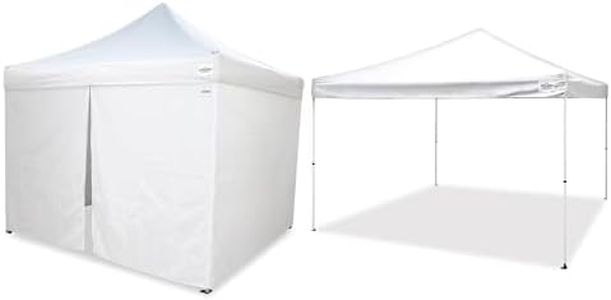 Caravan Canopy M-Series Pro 2 12 x 12 Foot Shade Tent with Roller Bag and M-Series 12 x 12 Foot 2 Straight Leg Sidewall Kit for Recreational Use