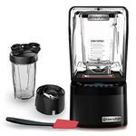 Blendtec Professional 800 Blender, 34 oz GO Travel Bottle, 90 oz WildSide+ Jar, and Spoonula Spatula - Kitchen Blender Bundle - Red