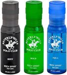 Beverly Hills Polo Club Men's Body Spray Collection Gift Set Featuring Luxury Designer Cologne Scents for Long Lasting Freshness BHPC 3 oz 3 Count (Green)