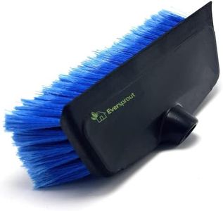 EVERSPROUT 11-inch Scrub Brush with Built-in Rubber Bumper | Soft Bristles wash Car, Truck, RV, Boat, Solar Panel, Floor | Bumper Prevents Scratches | Twists on 3/4-inch ACME Pole (pole not included)