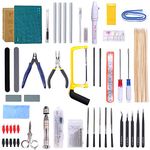 Swpeet 57Pcs Modeller Basic Tools Craft Set Hobby Building Tools Kit for Gundam Car Model Building