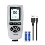 Mil Thickness Gauge, Coating Thickness Gauges, ERAY Paint Depth Gauge Meter with Backlight LCD Display for Car Automotive, Limit Alarm/Data Storage/Export Data/PC Software Analysis (Grey)