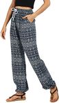 Urban CoCo Women's Floral Print Boho Yoga Pants Harem Pants Jogger Pants Hippie Trousers (XL, 2)